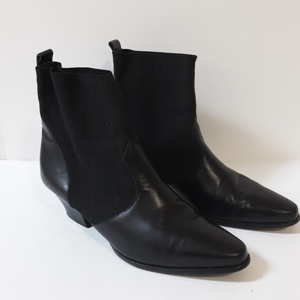 Nicole ankle booties black women pull on 8M casual office rodeo festival y2k